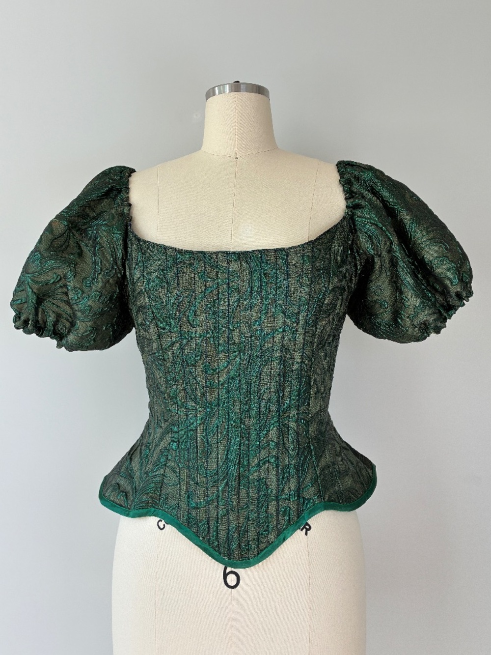 Green Jacquard Corset
